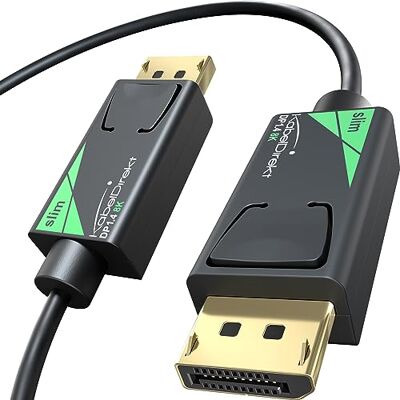 KabelDirekt – 8K DisplayPort-Kabel – 2m – v1.4, Slim 4,5mm – für Gaming-PC KabelDirekt – 8K DisplayPort-Kabel – 2m – v1.4, Slim 4,5mm – für Gaming-PC