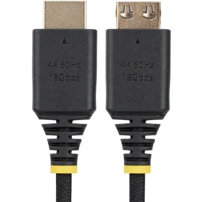 StarTech 2m High Speed HDMI Kabel, Griffanschluss, flexibel, 4K60 Hochflexibles Kabel mit Griffanschluss displayseitig für einfache Verlegung in Meetingräumen und an montierten Displays StarTech 2m High Speed HDMI Kabel, Griffanschluss, flexibel, 4K60 Hochflexibles Kabel mit Griffanschluss displayseitig für einfache Verlegung in Meetingräumen und an montierten Displays