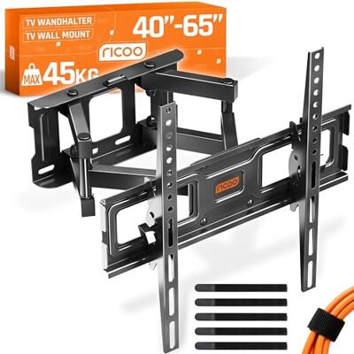 Ricoo S6244 TV Wandhalterung - Verstellbar für 32-65 Zoll Fernseher Ricoo S6244 TV Wandhalterung - Verstellbar für 32-65 Zoll Fernseher