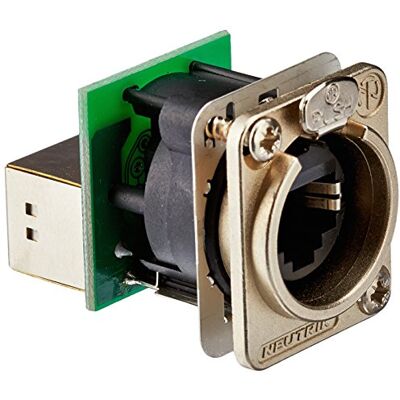 Neutrik NE8FDP RJ45 Durchgangs-Einbaubuchse, vernickeltes D-Gehäuse Neutrik NE8FDP RJ45 Durchgangs-Einbaubuchse, vernickeltes D-Gehäuse