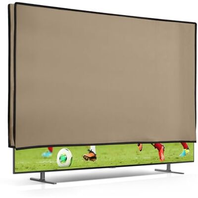 kwmobile 55" TV Abdeckung Indoor Fernseher Hülle Bildschirmschutz Abdeckung TV Bildschirm Staubschutzhülle Fernsehabdeckung Beige kwmobile 55" TV Abdeckung Indoor Fernseher Hülle Bildschirmschutz Abdeckung TV Bildschirm Staubschutzhülle Fernsehabdeckung Beige