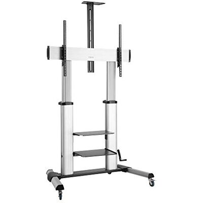 Logilink BP0084 Profi TV-Wagen / TV-Ständer / TV-Halterung / Display Cart für 60-100 Zoll (LCD, LED, OLED, …), Farbe: Alu Logilink BP0084 Profi TV-Wagen / TV-Ständer / TV-Halterung / Display Cart für 60-100 Zoll (LCD, LED, OLED, …), Farbe: Alu