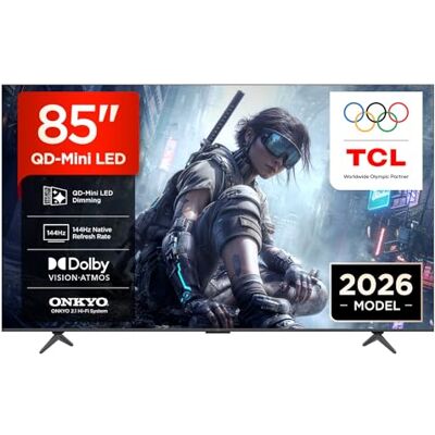 TCL 85T8D QD-Mini LED 85 Zoll Fernseher, 4K Smart TV, Google TV, 144 Hz TCL 85T8D QD-Mini LED 85 Zoll Fernseher, 4K Smart TV, Google TV, 144 Hz