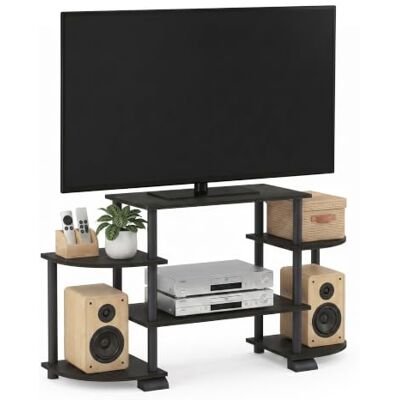 Furinno TV-Unterhaltungszentrum Turn-N-Tube Roundedecorner, Espresso / Schwarz, 105.4 (B) x 58 (H) x 29.5 (T) cm Furinno TV-Unterhaltungszentrum Turn-N-Tube Roundedecorner, Espresso / Schwarz, 105.4 (B) x 58 (H) x 29.5 (T) cm