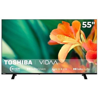 Toshiba 55UV1563DDW 55 Zoll Smart TV VIDAA 4K UHD Fernseher mit Dolby Vision HDR, Triple-Tuner (DVB-C/S2/T2) und Streaming Apps, LED TV (2026) Toshiba 55UV1563DDW 55 Zoll Smart TV VIDAA 4K UHD Fernseher mit Dolby Vision HDR, Triple-Tuner (DVB-C/S2/T2) und Streaming Apps, LED TV (2026)