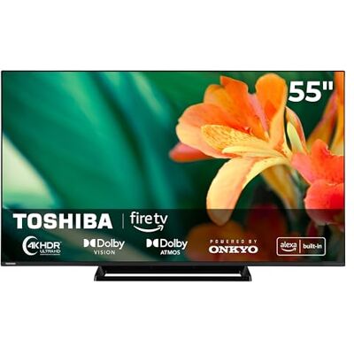 Toshiba Fernseher 55 Zoll Smart TV Fire TV 4K UHD Fernseher Dolby Vision HDR & Dolby Atmos, Sound by Onkyo, Triple-Tuner, LED TV 55UF3F63DAR (2026) Toshiba Fernseher 55 Zoll Smart TV Fire TV 4K UHD Fernseher Dolby Vision HDR & Dolby Atmos, Sound by Onkyo, Triple-Tuner, LED TV 55UF3F63DAR (2026)
