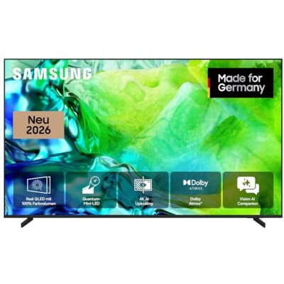 Samsung Neo QLED QN80H 4K 65 Zoll (163 cm), UHD Fernseher, Quantum-Mini-LED für ultrafeine Kontraste, 4K AI Upscaling, Adaptive Sound Pro, Gaming Hub, Motion Xcelerator 144Hz, AI Companion, Smart TV Samsung Neo QLED QN80H 4K 65 Zoll (163 cm), UHD Fernseher, Quantum-Mini-LED für ultrafeine Kontraste, 4K AI Upscaling, Adaptive Sound Pro, Gaming Hub, Motion Xcelerator 144Hz, AI Companion, Smart TV