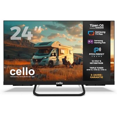 Cello CTRAV-24TZ 24" Smart LED 12V Traveller-TV, 1080p, 2024, Tizen OS, Gaming Hub, Pitch Perfect Lautsprecher Cello CTRAV-24TZ 24" Smart LED 12V Traveller-TV, 1080p, 2024, Tizen OS, Gaming Hub, Pitch Perfect Lautsprecher