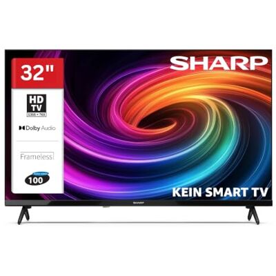 Sharp 32HA1705E Fernseher 32 Zoll (80 cm) LED TV mit HD-Ready Auflösung Dolby Audio Hotelmodus 3x HDMI 2x USB kein Smart TV integrierter Triple-Tuner DVB-C/-S2/-T2 Modelljahr 2026 Sharp 32HA1705E Fernseher 32 Zoll (80 cm) LED TV mit HD-Ready Auflösung Dolby Audio Hotelmodus 3x HDMI 2x USB kein Smart TV integrierter Triple-Tuner DVB-C/-S2/-T2 Modelljahr 2026