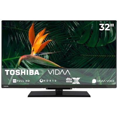 Toshiba 32LV3F63DAZ Fernseher 32 Zoll VIDAA Smart TV mit Full HD Auflösung HDR 2x HDMI 1x USB Bluetooth Sprachsteuerung DTS Virtual X Triple-Tuner DVB-C/-S2/-T2 Modelljahr 2026 Toshiba 32LV3F63DAZ Fernseher 32 Zoll VIDAA Smart TV mit Full HD Auflösung HDR 2x HDMI 1x USB Bluetooth Sprachsteuerung DTS Virtual X Triple-Tuner DVB-C/-S2/-T2 Modelljahr 2026