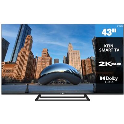 Smart Tech 43FN01V3 Fernseher 43 Zoll (109 cm) LED TV mit Full HD Auflösung Dolby Audio 3x HDMI 2x USB Frameless Design Hotelmodus Keine Smart-Funktionen Triple-Tuner DVB-C/-S2/-T2 2026 Smart Tech 43FN01V3 Fernseher 43 Zoll (109 cm) LED TV mit Full HD Auflösung Dolby Audio 3x HDMI 2x USB Frameless Design Hotelmodus Keine Smart-Funktionen Triple-Tuner DVB-C/-S2/-T2 2026
