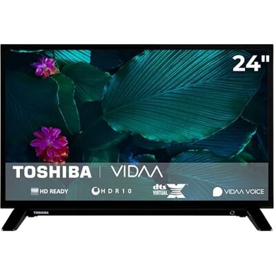 Toshiba 24WV2F63DAZ Fernseher 24 Zoll VIDAA Smart TV mit HD-Ready Auflösung HDR 2x HDMI 1x USB Bluetooth Sprachsteuerung DTS Virtual X Triple-Tuner DVB-C/-S2/-T2 Modelljahr 2026 Toshiba 24WV2F63DAZ Fernseher 24 Zoll VIDAA Smart TV mit HD-Ready Auflösung HDR 2x HDMI 1x USB Bluetooth Sprachsteuerung DTS Virtual X Triple-Tuner DVB-C/-S2/-T2 Modelljahr 2026