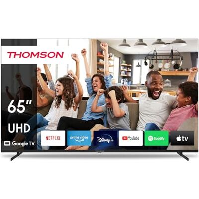 Thomson 65 Zoll (164cm) 4K Ultra HD Smart Google TV, Wi-Fi, Dolby Audio, HDR10, Bluetooth 5.1, Triple-Tuner (Kabel/Satellit/Antenne), HDMI, CI+, A+ Panel 65UG4S14 Thomson 65 Zoll (164cm) 4K Ultra HD Smart Google TV, Wi-Fi, Dolby Audio, HDR10, Bluetooth 5.1, Triple-Tuner (Kabel/Satellit/Antenne), HDMI, CI+, A+ Panel 65UG4S14