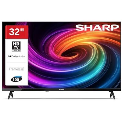 Sharp 32HA1705E Fernseher 32 Zoll (80 cm) LED TV mit HD-Ready Auflösung Dolby Audio Hotelmodus 3x HDMI 2x USB USB-Mediaplayer integrierter Triple-Tuner DVB-C/-S2/-T2 Modelljahr 2026 Sharp 32HA1705E Fernseher 32 Zoll (80 cm) LED TV mit HD-Ready Auflösung Dolby Audio Hotelmodus 3x HDMI 2x USB USB-Mediaplayer integrierter Triple-Tuner DVB-C/-S2/-T2 Modelljahr 2026