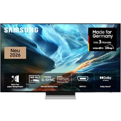 Samsung OLED S90H 4K 77 Zoll (195 cm), UHD Fernseher, Smart AI TV Antireflexion Glare Free, OLED HDR+, Ultimate Gaming Pack (NVIDIA G-SYNC & AMD FreeSync Pro) 165Hz, HDMI 2.1, Dolby Atmos Samsung OLED S90H 4K 77 Zoll (195 cm), UHD Fernseher, Smart AI TV Antireflexion Glare Free, OLED HDR+, Ultimate Gaming Pack (NVIDIA G-SYNC & AMD FreeSync Pro) 165Hz, HDMI 2.1, Dolby Atmos