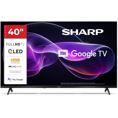 Sharp TV 40 Zoll, Full HD QLED, Google TV, Modell 40HF3365E HDR10 und HLG, Sprachsteuerung, integriertes Casting, Bluetooth sowie drei HDMI- und zwei USB-Anschlüsse. Sharp TV 40 Zoll, Full HD QLED, Google TV, Modell 40HF3365E HDR10 und HLG, Sprachsteuerung, integriertes Casting, Bluetooth sowie drei HDMI- und zwei USB-Anschlüsse.