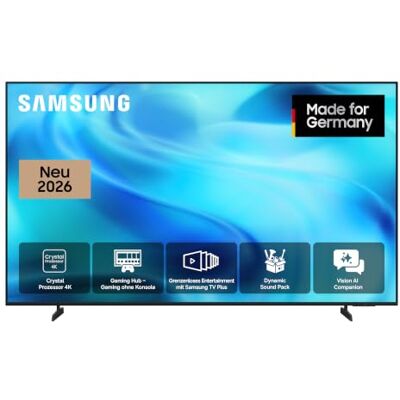 Samsung Crystal U7099H 4K 65 Zoll (163 cm), UHD Fernseher, AI Companion für Deine Fragen, 4K Upscaling, Dynamik Sound Pack für Premium-Sounderlebnis, Gaming Hub, kostenlos 900 Sender, Smart AI TV Samsung Crystal U7099H 4K 65 Zoll (163 cm), UHD Fernseher, AI Companion für Deine Fragen, 4K Upscaling, Dynamik Sound Pack für Premium-Sounderlebnis, Gaming Hub, kostenlos 900 Sender, Smart AI TV