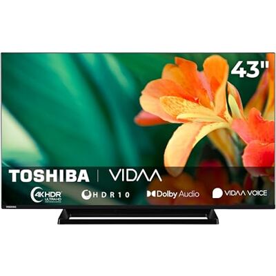 Toshiba 43UV3363DA Fernseher 43 Zoll Smart TV VIDAA 4K UHD Fernseher HDR Smart TV mit integriertem Triple-Tuner, LED TV (2026) Toshiba 43UV3363DA Fernseher 43 Zoll Smart TV VIDAA 4K UHD Fernseher HDR Smart TV mit integriertem Triple-Tuner, LED TV (2026)