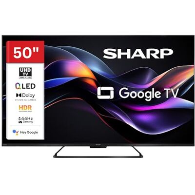Sharp 50HR7765E QLED Fernseher 50 Zoll Google TV 4K UHD Smart TV 144Hz HDR Dolby Vision IQ HDMI 2.1 ALLM & VRR Gaming Dolby Atmos Google Assistant Triple-Tuner DVB-C/-S2/-T2 Modelljahr 2026 Sharp 50HR7765E QLED Fernseher 50 Zoll Google TV 4K UHD Smart TV 144Hz HDR Dolby Vision IQ HDMI 2.1 ALLM & VRR Gaming Dolby Atmos Google Assistant Triple-Tuner DVB-C/-S2/-T2 Modelljahr 2026