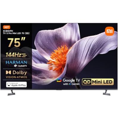 Xiaomi TV S Pro Mini LED 75, Smart TV, 4K QLED 144Hz Google TV, 1700 nits Dolby Atmos, HDR 10+, DTS-X, Harman AudioEFX, Triple Tuner, DVB-T2, Prime Video, Google Assistant, Airplay 2 Xiaomi TV S Pro Mini LED 75, Smart TV, 4K QLED 144Hz Google TV, 1700 nits Dolby Atmos, HDR 10+, DTS-X, Harman AudioEFX, Triple Tuner, DVB-T2, Prime Video, Google Assistant, Airplay 2
