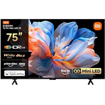 Xiaomi TV FX Mini LED 75 Zoll (190 cm), QD-Mini-LED-Smart-TV, 4K UHD, Fire TV, HDR10+, 60 Hz mit 120-Hz-Game-Boost-Modus, MEMC, DTS:X, AirPlay 2, HDMI, Filmmaker-Modus, Sprachsteuerung mit Alexa Xiaomi TV FX Mini LED 75 Zoll (190 cm), QD-Mini-LED-Smart-TV, 4K UHD, Fire TV, HDR10+, 60 Hz mit 120-Hz-Game-Boost-Modus, MEMC, DTS:X, AirPlay 2, HDMI, Filmmaker-Modus, Sprachsteuerung mit Alexa