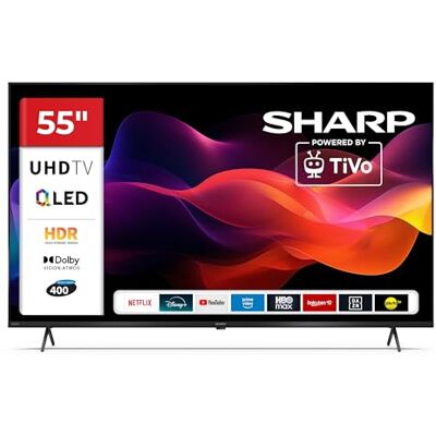 Sharp 55HM5745E QLED Fernseher 55 Zoll Smart TV 4K UHD Dolby Vision HDR Dolby Atmos HDMI 2.1 ALLM Frameless Design Bluetooth Google Cast Triple-Tuner DVB-C/-S2/-T2 Modelljahr 2026 Sharp 55HM5745E QLED Fernseher 55 Zoll Smart TV 4K UHD Dolby Vision HDR Dolby Atmos HDMI 2.1 ALLM Frameless Design Bluetooth Google Cast Triple-Tuner DVB-C/-S2/-T2 Modelljahr 2026