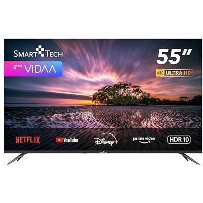 Smart Tech TV LED 4K UHD 55' (139cm) 55UV10V1 VIDAA 3xHDMI 2xUSB Store Mode Hotel Mode Smart Tech TV LED 4K UHD 55' (139cm) 55UV10V1 VIDAA 3xHDMI 2xUSB Store Mode Hotel Mode