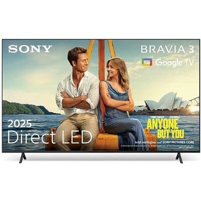 Sony BRAVIA 3 Direct LED 55 Zoll Fernseher (K55S32), X-Balanced Speaker, Dolby Vision/Atmos, IMAX Enhanced, Google TV (2025), Google Cast, Apple AirPlay 2, Eco Dashboard 2, Game Menu 2, Smart TV Sony BRAVIA 3 Direct LED 55 Zoll Fernseher (K55S32), X-Balanced Speaker, Dolby Vision/Atmos, IMAX Enhanced, Google TV (2025), Google Cast, Apple AirPlay 2, Eco Dashboard 2, Game Menu 2, Smart TV