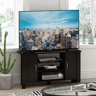 Furinno ECON 4-stufiges Entertainment-Center mit Verstellbarer Ablage, TV-Konsole mit offener Rückseite und Türaufbewahrung für Fernseher bis zu 46 Zoll, für Wohnzimmer, Schlafzimmer, Espresso Furinno ECON 4-stufiges Entertainment-Center mit Verstellbarer Ablage, TV-Konsole mit offener Rückseite und Türaufbewahrung für Fernseher bis zu 46 Zoll, für Wohnzimmer, Schlafzimmer, Espresso