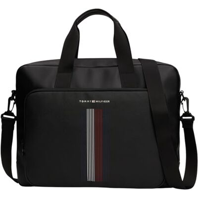 Tommy Hilfiger Herren Laptoptasche Foundation Computer Bag mit Reißverschluss, Schwarz (Black), Einheitsgröße Tommy Hilfiger Herren Laptoptasche Foundation Computer Bag mit Reißverschluss, Schwarz (Black), Einheitsgröße