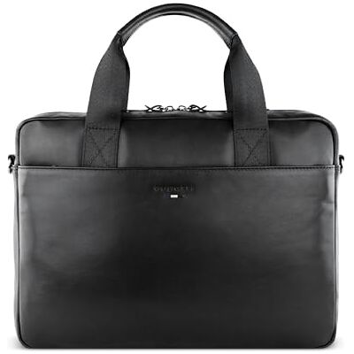 Bugatti Romeo Aktentasche für Herren aus Leder, Business-Tasche mit 13" Laptopfach, schwarz Bugatti Romeo Aktentasche für Herren aus Leder, Business-Tasche mit 13" Laptopfach, schwarz