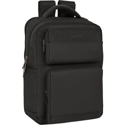safta Rucksack mit Klappe für 33,8 cm (13,3 Zoll) Business-Laptop, tragbar, Executive-Design, USB-Anschluss, gepolstertes Fach und minimalistischer Stil, Urban Black, Medium safta Rucksack mit Klappe für 33,8 cm (13,3 Zoll) Business-Laptop, tragbar, Executive-Design, USB-Anschluss, gepolstertes Fach und minimalistischer Stil, Urban Black, Medium