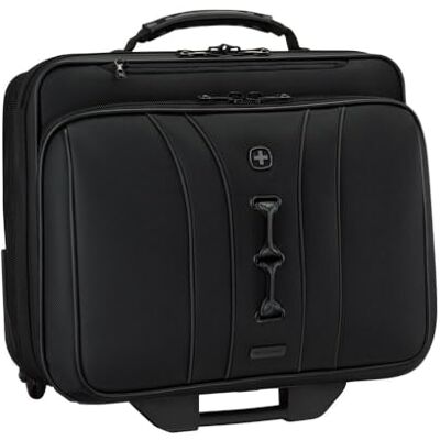 WENGER Legacy Black Series Aktenkoffer, Laptop-Tasche zum Rollen, Trolley, Notebook bis 15,6 Zoll, 29 l, Büro Business Uni Schule, Schwarz, 653631 WENGER Legacy Black Series Aktenkoffer, Laptop-Tasche zum Rollen, Trolley, Notebook bis 15,6 Zoll, 29 l, Büro Business Uni Schule, Schwarz, 653631