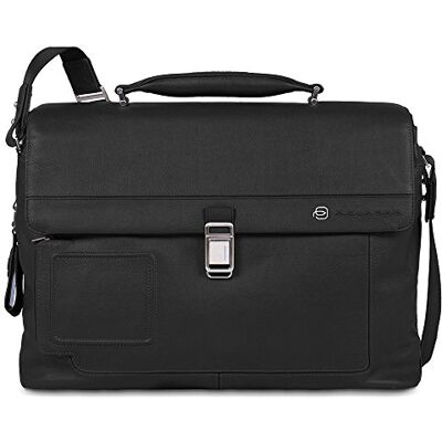 Piquadro Vibe Laptoptasche mit Zwei Fächern und 30 cm schwarz M Piquadro Vibe Laptoptasche mit Zwei Fächern und 30 cm schwarz M