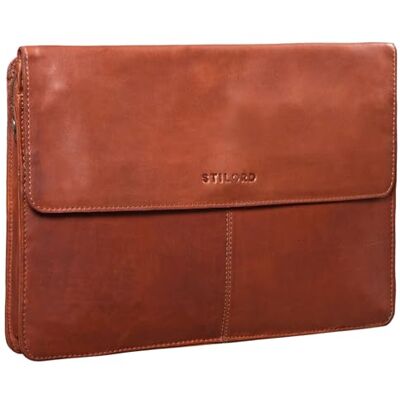 STILORD Clark Notebooktasche für MacBook 13,3 Zoll Laptoptasche für MacBooktasche 14 Zoll Tablettasche Akten-Mappe Konferenzmappe DIN A4 echtes Rindsleder Farbe:Cognac braun STILORD Clark Notebooktasche für MacBook 13,3 Zoll Laptoptasche für MacBooktasche 14 Zoll Tablettasche Akten-Mappe Konferenzmappe DIN A4 echtes Rindsleder Farbe:Cognac braun