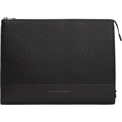 Tommy Hilfiger Herren Laptoptasche Woven mit Reißverschluss, Schwarz (Black), Einheitsgröße Tommy Hilfiger Herren Laptoptasche Woven mit Reißverschluss, Schwarz (Black), Einheitsgröße
