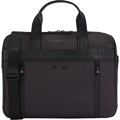 Tommy Hilfiger Herren Laptoptasche Elevated 1985 Computer Bag mit Tragegurt, Mehrfarbig (Black), Einheitsgröße Tommy Hilfiger Herren Laptoptasche Elevated 1985 Computer Bag mit Tragegurt, Mehrfarbig (Black), Einheitsgröße