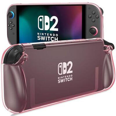 ProCase Hülle für Nintendo Switch 2 2025, Kratzfest & Stoßfest Schutzhülle mit ergonomischem Griff -Rosa durchscheinend ProCase Hülle für Nintendo Switch 2 2025, Kratzfest & Stoßfest Schutzhülle mit ergonomischem Griff -Rosa durchscheinend