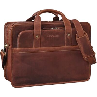 STILORD Paolo Geräumige Aktentasche Herren Leder Arbeitstasche 15,6 Zoll Laptoptasche für Männer Umhängetasche Groß Dokumententasche Große Lehrertasche echtes Rindsleder Farbe:Kara Cognac STILORD Paolo Geräumige Aktentasche Herren Leder Arbeitstasche 15,6 Zoll Laptoptasche für Männer Umhängetasche Groß Dokumententasche Große Lehrertasche echtes Rindsleder Farbe:Kara Cognac