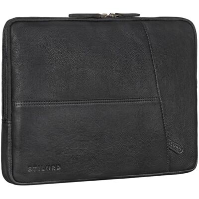 STILORD Cannes Vintage Laptophülle 15 15.6 16 Zoll Leder Herren Laptop-Tasche Gepolstert Wasserabweisend Schmales Laptop Sleeve Echtleder Notebook Hülle für Arbeit & Uni Farbe:schwarz STILORD Cannes Vintage Laptophülle 15 15.6 16 Zoll Leder Herren Laptop-Tasche Gepolstert Wasserabweisend Schmales Laptop Sleeve Echtleder Notebook Hülle für Arbeit & Uni Farbe:schwarz