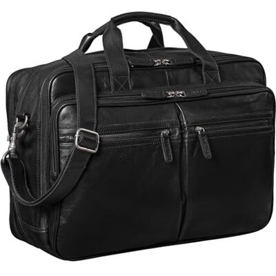 STILORD Gigantus XXL Aktentasche Leder Laptoptasche 17,3 Zoll bis 19 Zoll Sehr Große Umhängetasche Arbeitstasche Bürotasche Businesstasche Echtleder für Damen u. Herren Farbe:schwarz STILORD Gigantus XXL Aktentasche Leder Laptoptasche 17,3 Zoll bis 19 Zoll Sehr Große Umhängetasche Arbeitstasche Bürotasche Businesstasche Echtleder für Damen u. Herren Farbe:schwarz