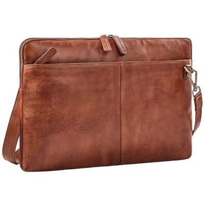 STILORD "Graham Vintage Laptoptasche Leder Schwarz 15.6 Zoll Aktentasche Herren Damen Notebooktasche Echtleder Laptop Sleeve Schmale Umhängetasche mit Schultergurt STILORD "Graham Vintage Laptoptasche Leder Schwarz 15.6 Zoll Aktentasche Herren Damen Notebooktasche Echtleder Laptop Sleeve Schmale Umhängetasche mit Schultergurt