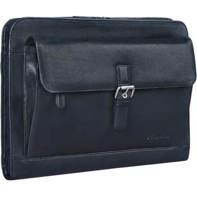 STILORD Emilius Aktenmappe Leder A4 Vintage Konferenzmappe mit Reißverschluss Schreibmappe für 13,3 Zoll Laptop MacBook Elegante Konferenzmappe Echtleder Farbe:schwarz STILORD Emilius Aktenmappe Leder A4 Vintage Konferenzmappe mit Reißverschluss Schreibmappe für 13,3 Zoll Laptop MacBook Elegante Konferenzmappe Echtleder Farbe:schwarz