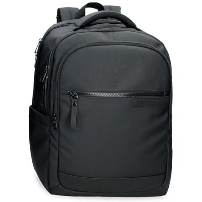 Pepe Jeans Dorking Laptop-Kabinenrucksack 15.6 inch Schwarz 31x44x15 cm Polyester mit Kunstlederdetails 20.46L von Joumma Bags Pepe Jeans Dorking Laptop-Kabinenrucksack 15.6 inch Schwarz 31x44x15 cm Polyester mit Kunstlederdetails 20.46L von Joumma Bags
