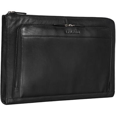 STILORD 'Murray' Laptophülle für Macbook 16 Zoll MacBooktasche Leder 15.6 Zoll Notebooktasche Sleeve Laptoptasche ideal als Aktentasche Dokumentenmappe, Farbe:schwarz STILORD 'Murray' Laptophülle für Macbook 16 Zoll MacBooktasche Leder 15.6 Zoll Notebooktasche Sleeve Laptoptasche ideal als Aktentasche Dokumentenmappe, Farbe:schwarz
