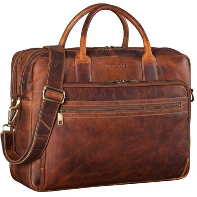 STILORD Dawson Leder Aktentasche Umhängetasche mit Laptopfach 15,6 Zoll Vintage Bürotasche DIN A4 Notebooktasche Business Akten Tasche aus Echtem Leder Damen & Herren Farbe:Prestige braun STILORD Dawson Leder Aktentasche Umhängetasche mit Laptopfach 15,6 Zoll Vintage Bürotasche DIN A4 Notebooktasche Business Akten Tasche aus Echtem Leder Damen & Herren Farbe:Prestige braun