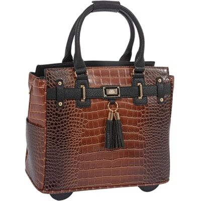 JKM & Company JKM and Company Rolltasche für Computer, iPad, Laptop, Tablet, Aktentasche, Tragetasche, Manhattan (Braun/Schwarz), 15.5' High x 10' Width/Depth x 16' Long, Laptoptasche mit Rollen JKM & Company JKM and Company Rolltasche für Computer, iPad, Laptop, Tablet, Aktentasche, Tragetasche, Manhattan (Braun/Schwarz), 15.5' High x 10' Width/Depth x 16' Long, Laptoptasche mit Rollen
