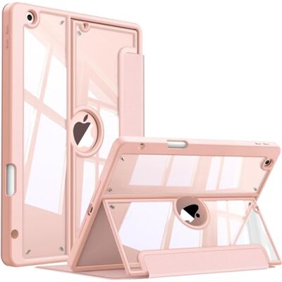 FINTIE Klare Schutzhülle für iPad 9. Generation (2021) / 8. Generation (2020) / 7. Generation (2019) 10,2 Zoll – mehrere Blickwinkel, stoßfest, weiche TPU-Hülle mit Stifthalter, Roségold FINTIE Klare Schutzhülle für iPad 9. Generation (2021) / 8. Generation (2020) / 7. Generation (2019) 10,2 Zoll – mehrere Blickwinkel, stoßfest, weiche TPU-Hülle mit Stifthalter, Roségold
