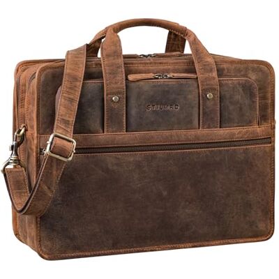 STILORD "Yves Aktentasche Herren Damen Leder Arbeitstasche Dokumententasche 15,6 Zoll Laptoptasche Businesstasche Lehrertasche echtes Rindsleder Farbe:mittel braun STILORD "Yves Aktentasche Herren Damen Leder Arbeitstasche Dokumententasche 15,6 Zoll Laptoptasche Businesstasche Lehrertasche echtes Rindsleder Farbe:mittel braun