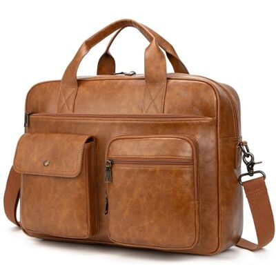 Generic Vintage Aktentasche für Herren, 15,6 Zoll Laptop Messenger Bag, Work Bag mit Mehreren Fächern, wasserdichte Büro Laptoptasche für den Geschäftsreise Generic Vintage Aktentasche für Herren, 15,6 Zoll Laptop Messenger Bag, Work Bag mit Mehreren Fächern, wasserdichte Büro Laptoptasche für den Geschäftsreise